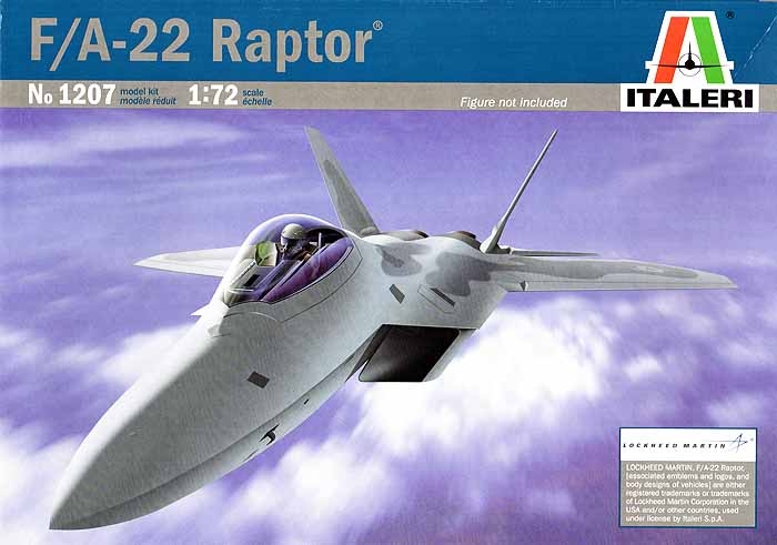 1207  авиация  F-22 Raptor (1:72)