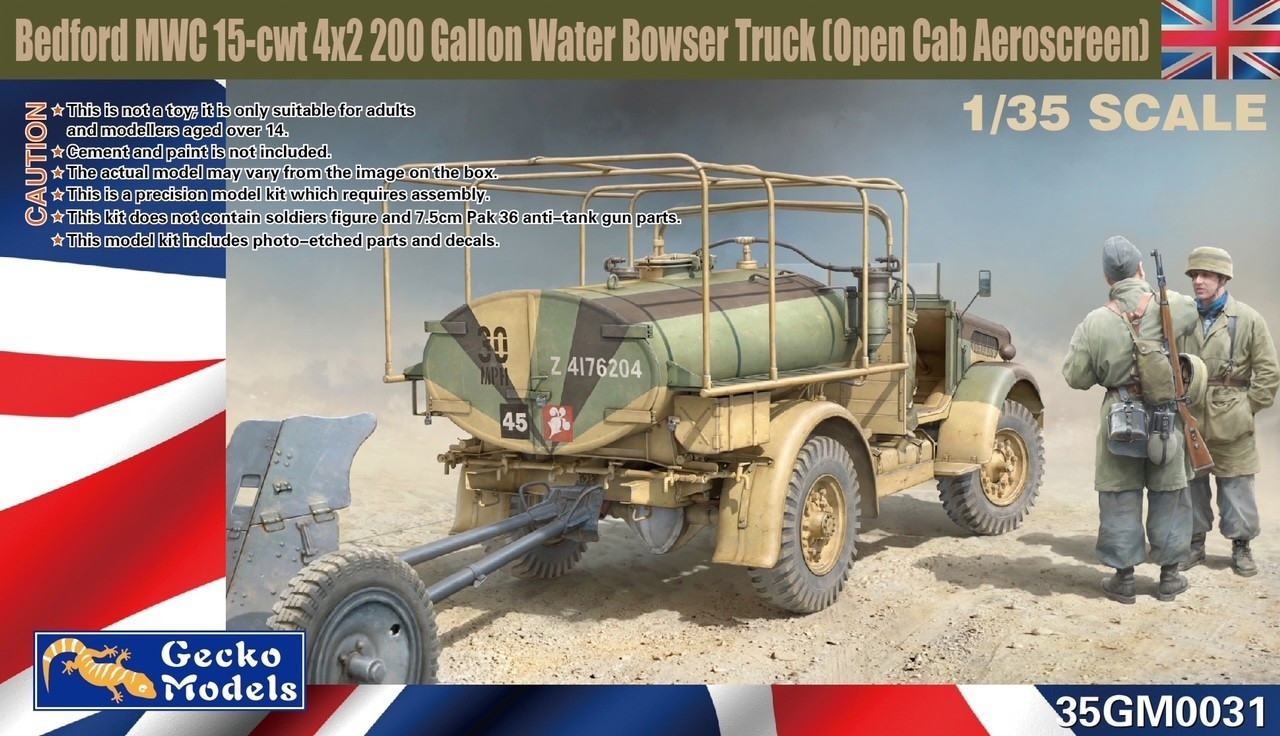 35GM0031  техника и вооружение  Bedford MWC 15-cwt 4x2 200 Gallon Water Bowser Truck  (1:35)
