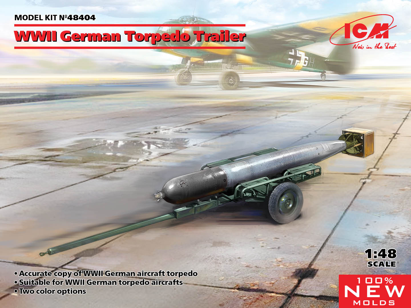 48404  дополнения из пластика  WWII German Torpedo Trailer  (1:48)