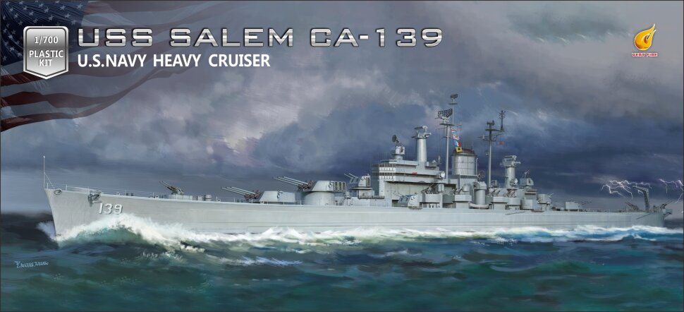 VF700908DX  флот  USS Salem CA-139 (Deluxe Edition)  (1:700)
