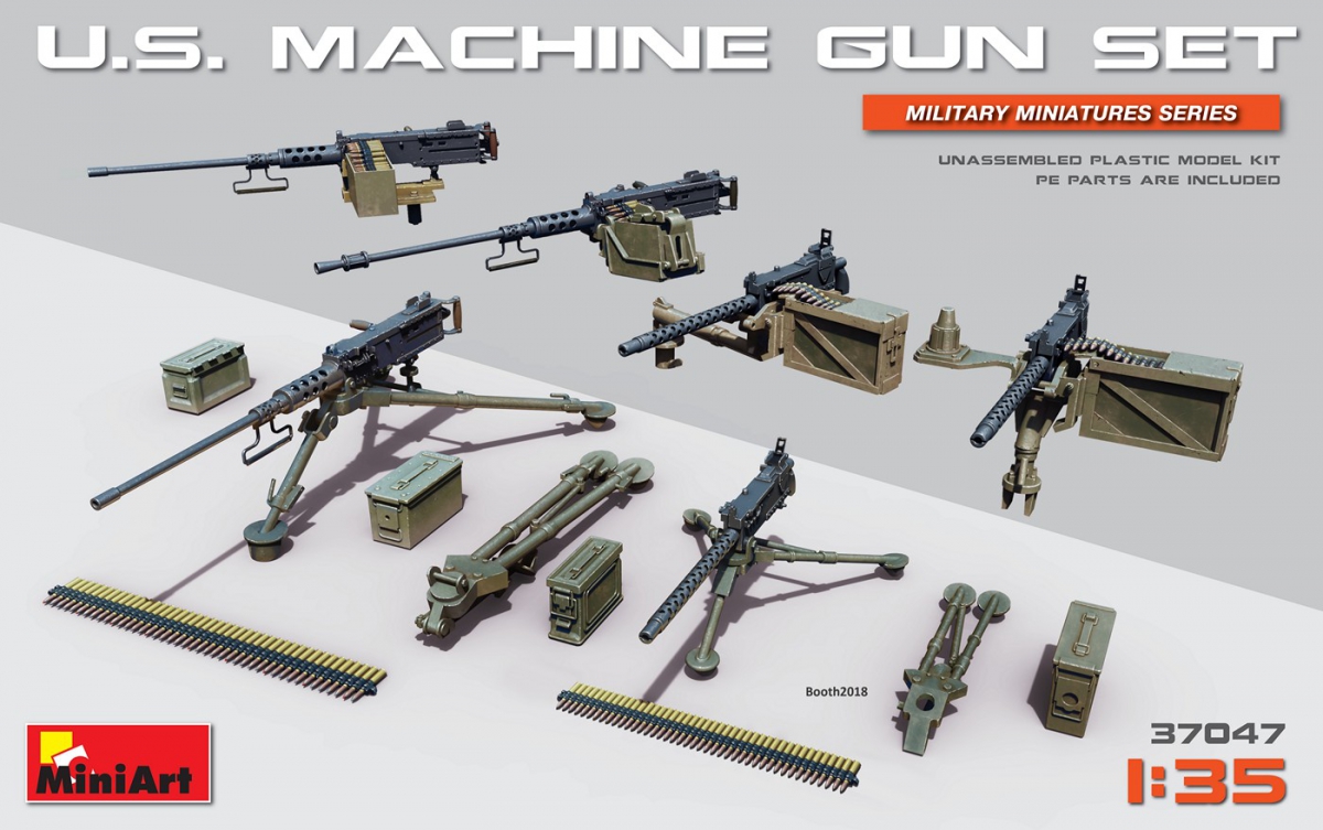 37047  наборы для диорам  U.S. MACHINE GUN SET  (1:35)