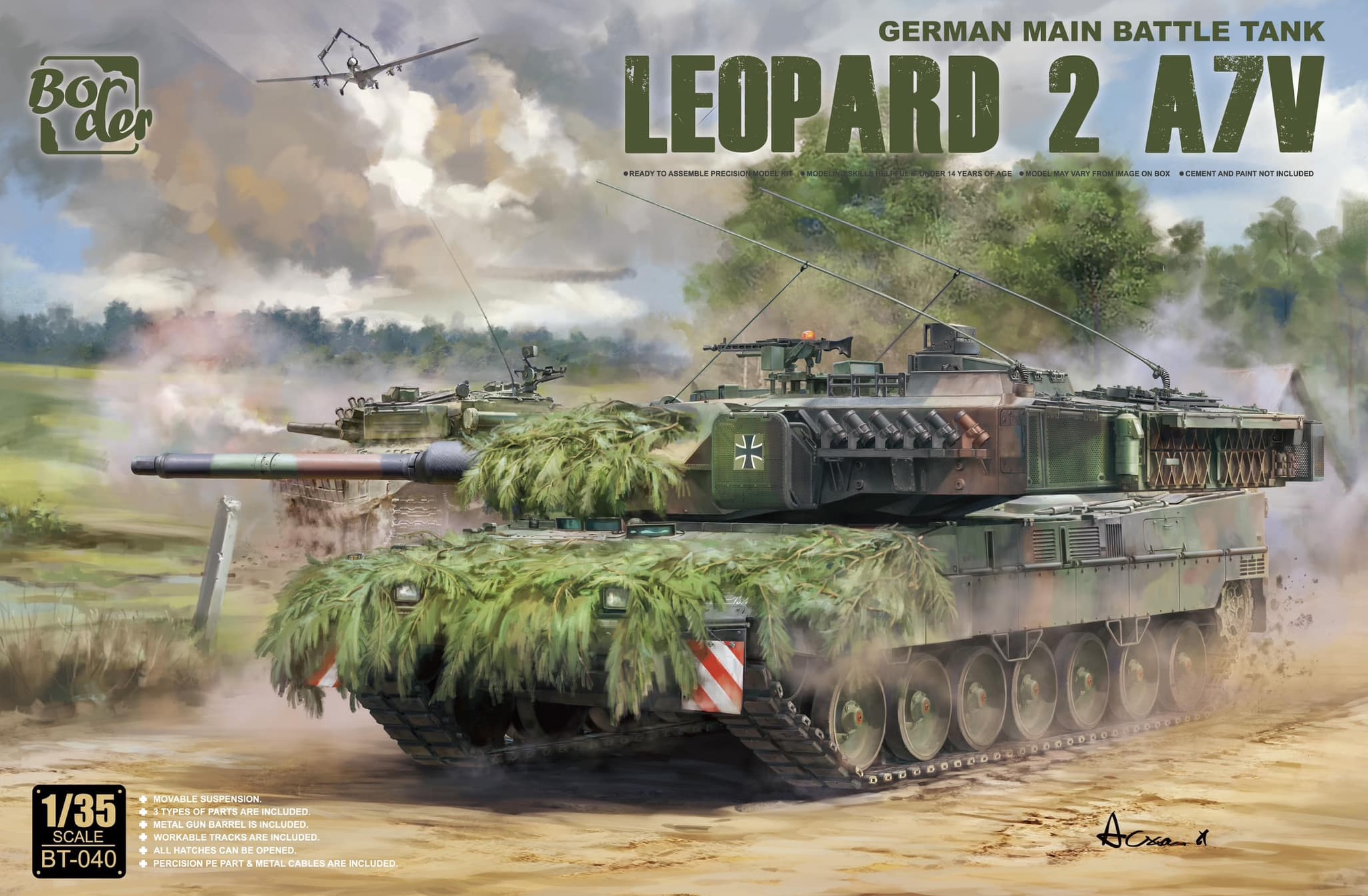 BT-040  техника и вооружение  Leopard 2 A7V  (1:35)