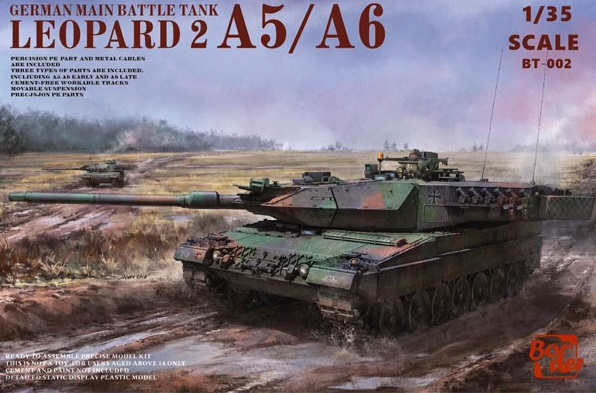 BT-002  техника и вооружение  German Main Battle Tank Leopard 2 A5/A6  (1:35)