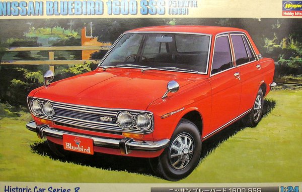 21208  автомобили и мотоциклы  Nissan Bluebird 1600 SSS 1969  (1:24)