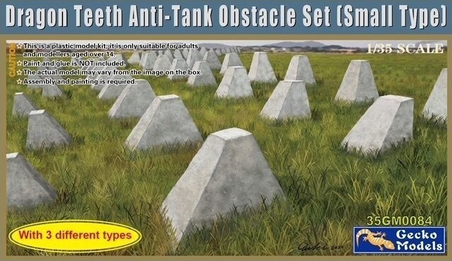 35GM0084  наборы для диорам  Dragon Teeth Anti-Tank Obstacle set  (1:35)